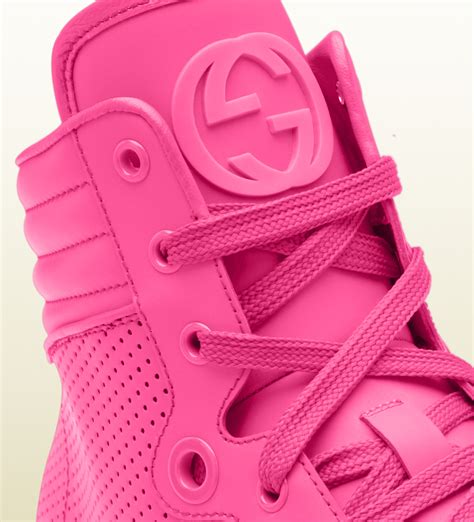 gucci sneakers pink neon|pink gucci sneakers men's.